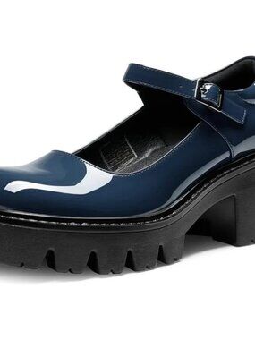 🆕Women's Mary Janes Shoes for Women, Platform Dress Low Heel Chunky Pumps